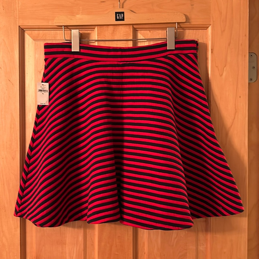 Gap striped skater skirt- size XL